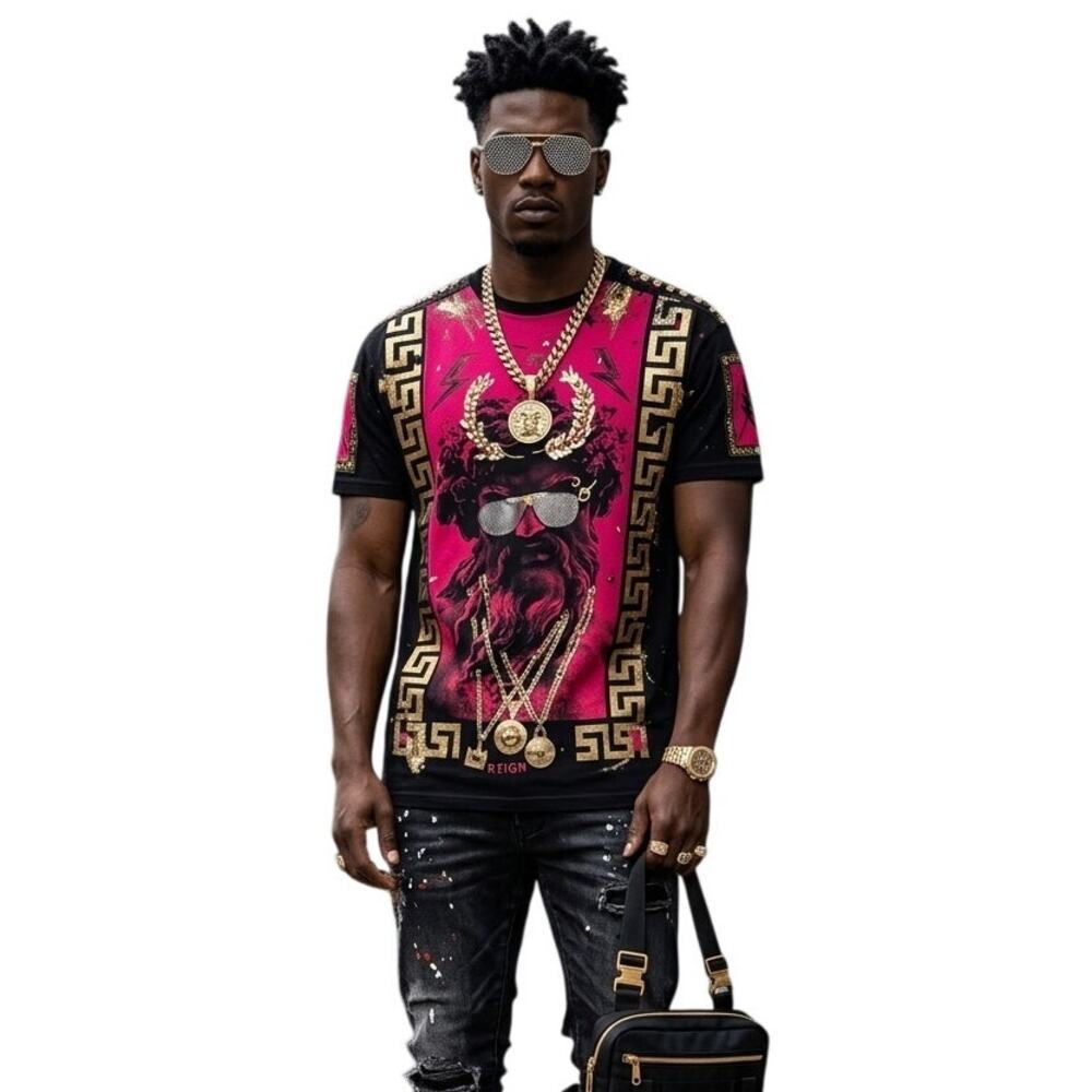 The Saints Sinphony Graphic T-Shirt M Studded Hiphop Gothic Punk Rock Streetwear